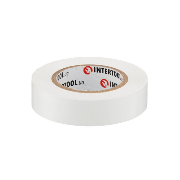 Insulating tape, 17 mm*15 m*0.15 mm, white Intertool IT-0043