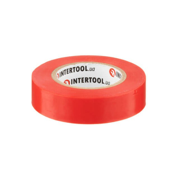 Insulating tape, 17 mm*15 m*0.15 mm, red Intertool IT-0040