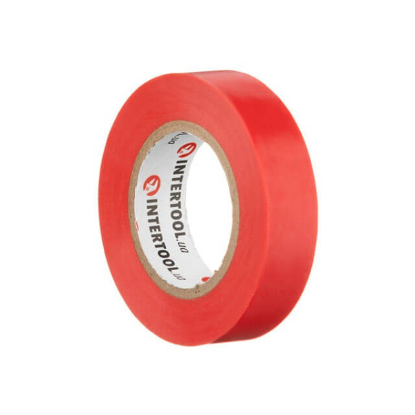 Insulating tape, 17 mm*15 m*0.15 mm, red Intertool IT-0040