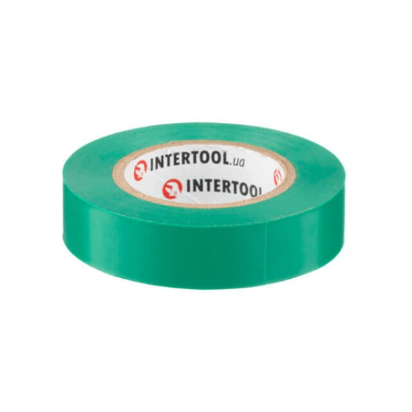 Insulating tape, 17 mm*15 m * 0.15 mm, green Intertool IT-0041