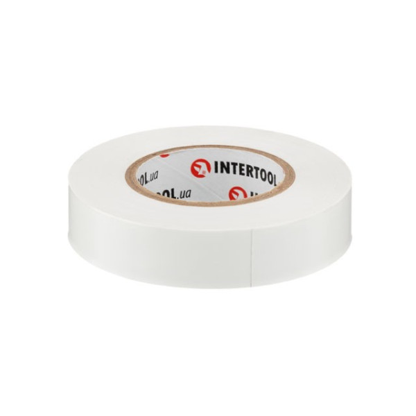 Стрічка ізоляційна, 17 мм*20 м * 0.15 мм, біла Intertool IT-0053