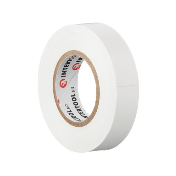 Стрічка ізоляційна, 17 мм*20 м * 0.15 мм, біла Intertool IT-0053