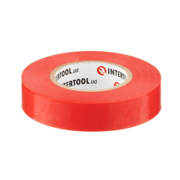 Стрічка ізоляційна, 17 мм*20 м * 0.15 мм, червона Intertool IT-0050