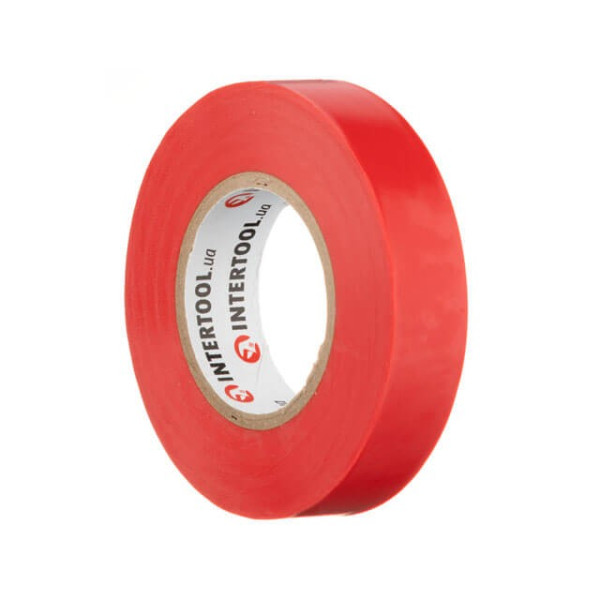 Стрічка ізоляційна, 17 мм*20 м * 0.15 мм, червона Intertool IT-0050