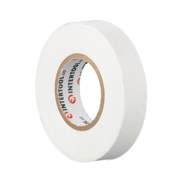 Стрічка ізоляційна, 17 мм*25 м *0,15 мм, біла Intertool IT-0063