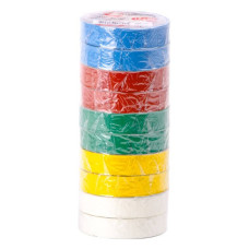 Insulating tape, 17 mm*25 m * 0.15 mm, colored (pack of 10 pcs.) Intertool IT-0029