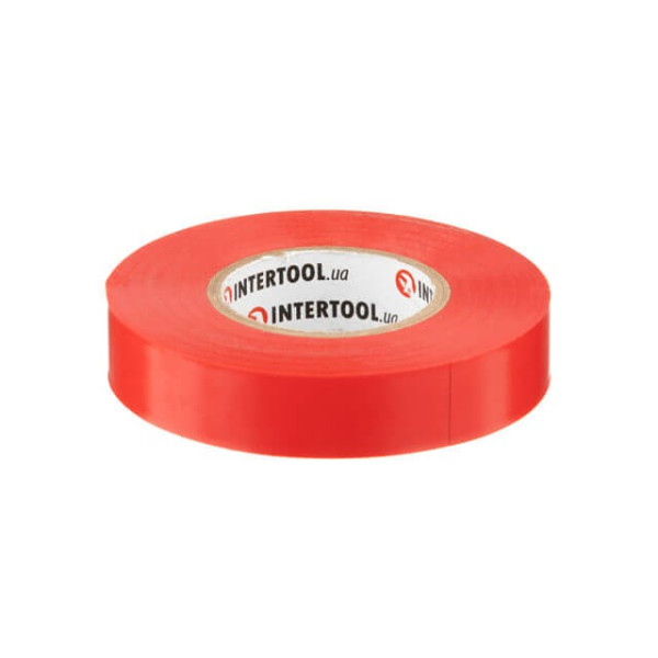 Insulating tape, 17 mm*25 m*0.15 mm, red Intertool IT-0060