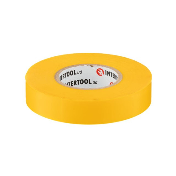Insulating tape, 17 mm*25 m *0.15 mm, yellow Intertool IT-0062