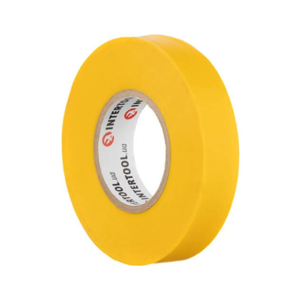 Insulating tape, 17 mm*25 m *0.15 mm, yellow Intertool IT-0062