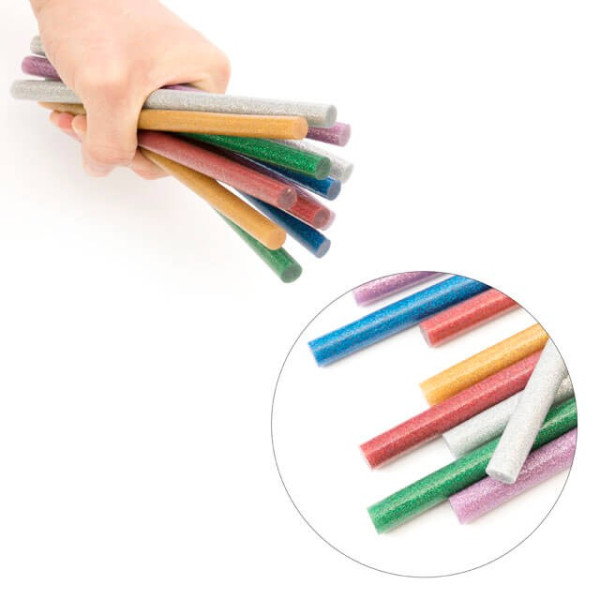 Set of colored mother-of-pearl adhesive rods 11.2 mm*200 mm, 12 pcs Intertool RT-1035