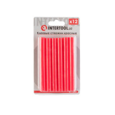 Комплект стрижнів клейових червоних 11,2 мм*100 мм, 12 шт. Intertool RT-1041