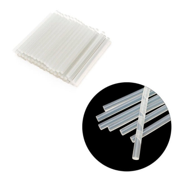 A set of transparent adhesive rods 11.2 mm x 200 mm, pack. 1 kg Intertool RT-1015