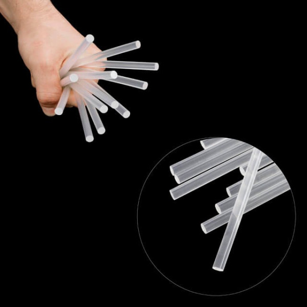 Set of transparent adhesive rods 7.4 mm*200 mm, 12 pcs Intertool RT-1030