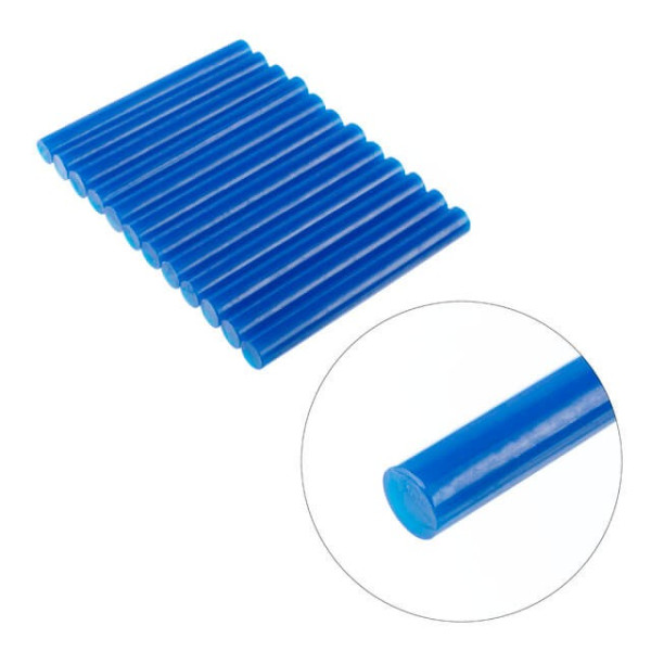 A set of blue adhesive rods 11.2 mm*100 mm, 12 pcs. Intertool RT-1052