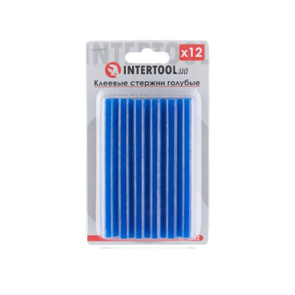 A set of blue adhesive rods 11.2 mm*100 mm, 12 pcs. Intertool RT-1052