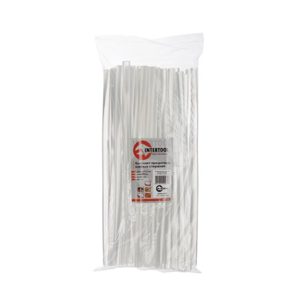 A set of transparent adhesive rods 11.2 mm * 300 mm, pack. 1 kg Intertool RT-1026
