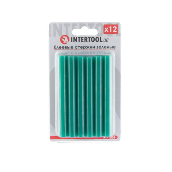 Комплект стрижнів клейових зелених 11,2 мм*100 мм, 12 шт. Intertool RT-1056