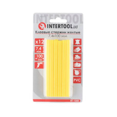 Комплект стрижнів клейових жовтих 7,4 мм*100 мм, 12 шт. Intertool RT-1050