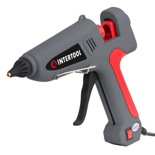 Glue gun 100 W, 230 V, 215-230 °C for rods 10.8-11.5 mm, 13-30 g/min. Intertool RT-1106