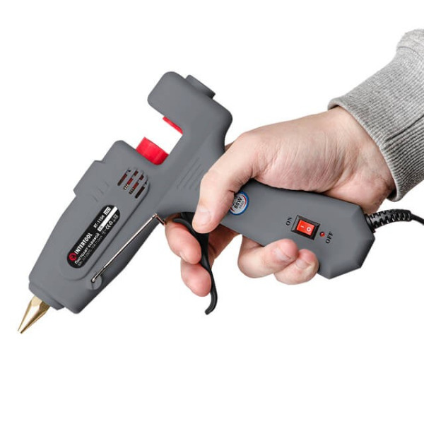 Glue gun 80 W, 230 V, 215-230°C for rods 10.8-11.5 mm, 13-30 g/min. Intertool RT-1104