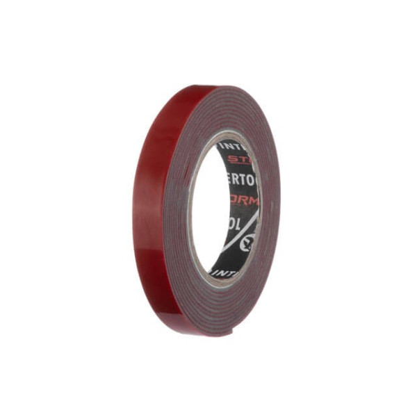Double-sided adhesive tape AUTO FIX, 9 mm*2 m*1 mm, gray, foamed acrylic, STORM Intertool KT-0827