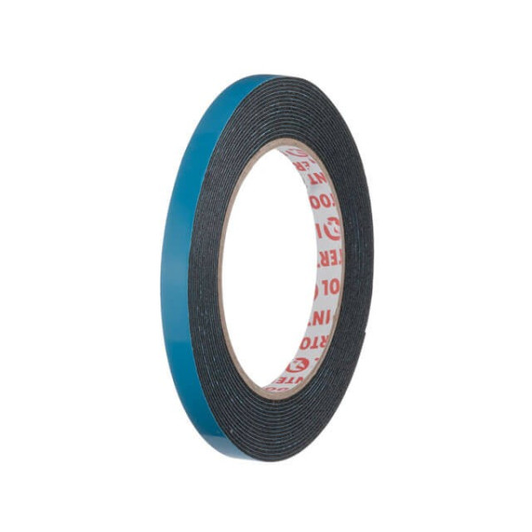 Double-sided automotive adhesive tape, 9 mm*5 m*1 mm, black, foamed polyethylene Intertool KT-0810