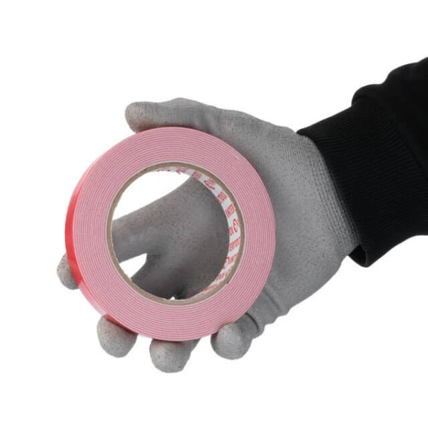 Double-sided universal adhesive tape, 19 mm * 5 m * 1 mm, white, foamed polyethylene Intertool KT-0814