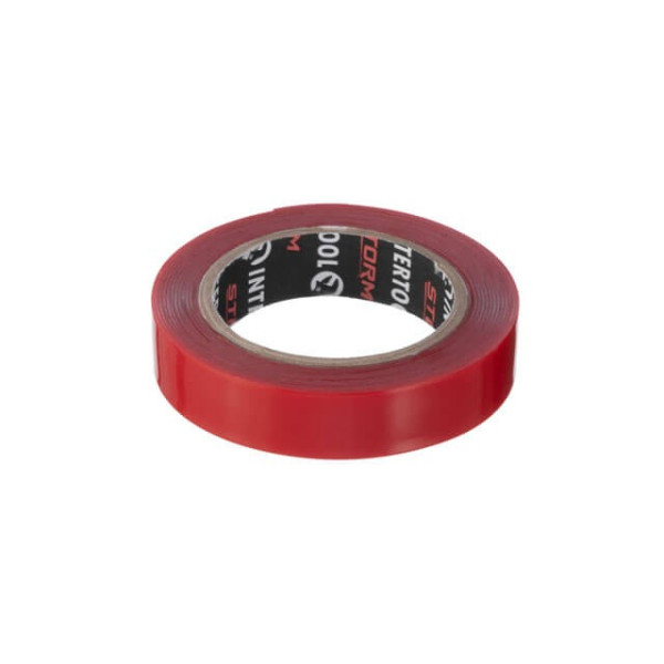 Double-sided adhesive tape STRONG FIX, 12 mm*2 m*0.5 mm, transparent, acrylic, STORM Intertool KT-0822
