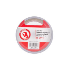 Heat-resistant aluminum tape 50 mm*10 m. Intertool KT-0991