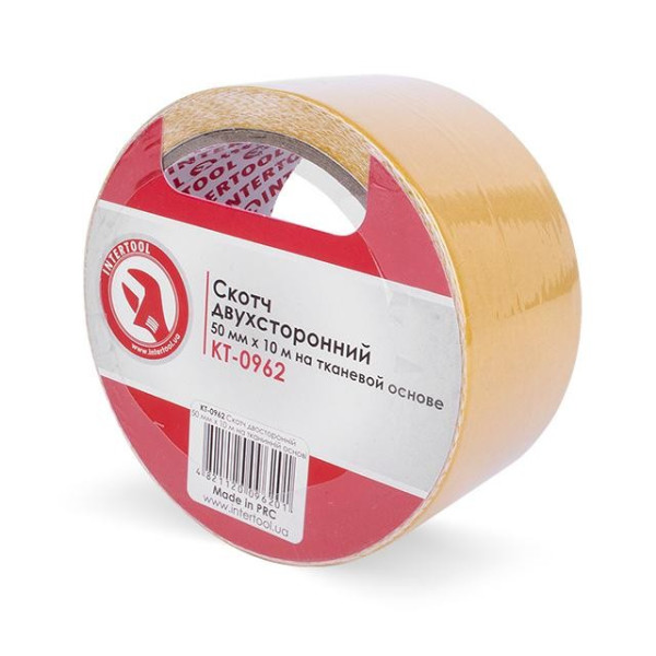 Double-sided tape 50 mm*10 m on a fabric basis Intertool KT-0962