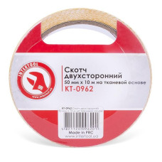 Скотч двухсторонний 50 мм*10 м на тканевой основе Intertool KT-0962