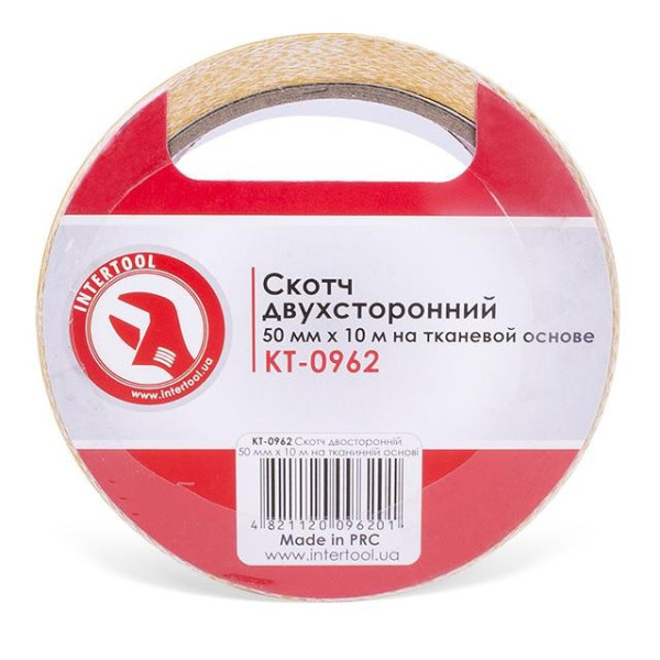Double-sided tape 50 mm*10 m on a fabric basis Intertool KT-0962