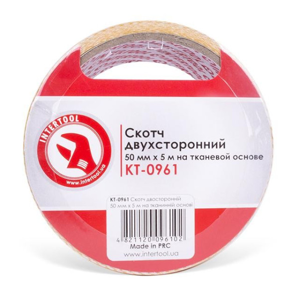 Double-sided tape 50 mm*5 m on a fabric basis Intertool KT-0961