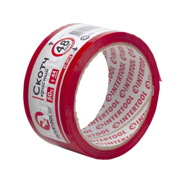 Tape red 48 mm*50 m*44 micron Intertool KT-0915