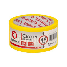 Tape yellow 48 mm*50 m*44 micron Intertool KT-0916