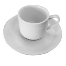 Cup with saucer white (cup-110 ml, saucer-13 cm) SNT Ukraine