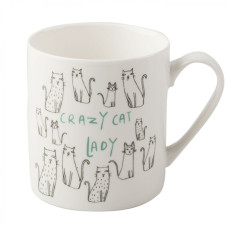 Кружка CreativeTops CRAZY CAT LADY Everyday Home, фарфор, 300 мл