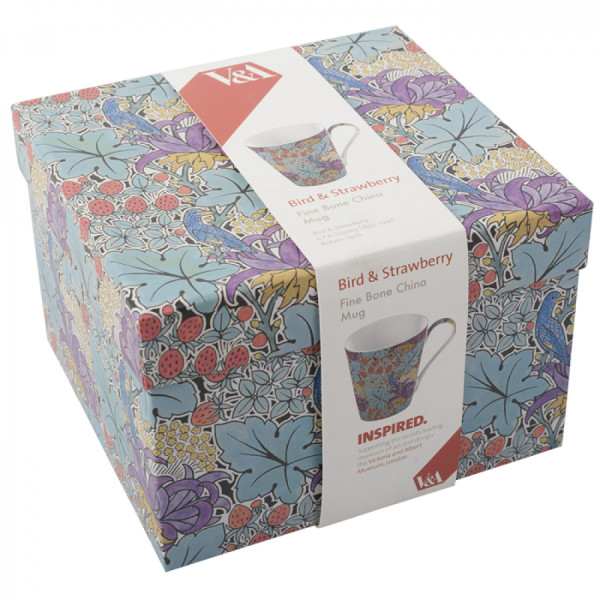 Кружка для чая CreativeTops Fine Bone BIRD IN STRAWBERRY, фарфор, 450 мл