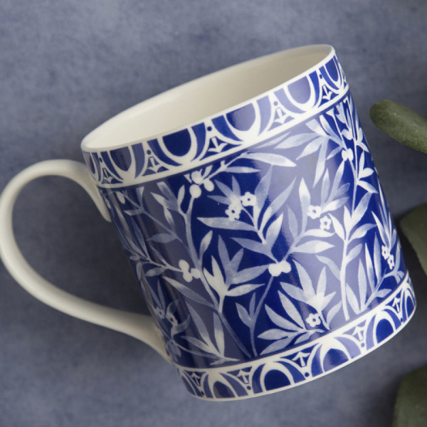 Кружка для чая CreativeTops Floral Geo Navy Cole Collection, фарфор, 450 мл