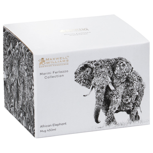 Кружка для чая Maxwell Williams Elephant MARINI FERLAZZO, фарфор, 13 х 10,5 х 8,5 см, 450 мл
