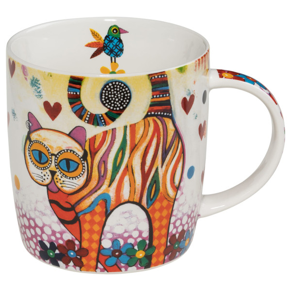 Maxwell Williams Tabby SMILE tea mug, porcelain, 12 x 8.5 x 9.5 cm, 400 ml