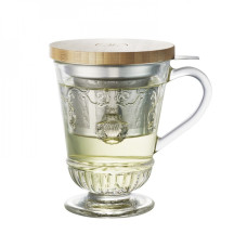 Tea mug with strainer and lid La Rochere VERSAILLES, h 11.5 cm, 270 ml