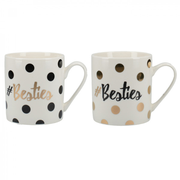 Набор кружек CreativeTops BESTIES, фарфор, 350 мл, 2 шт.