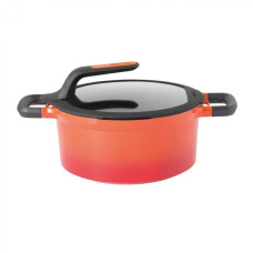 Кастрюля с антипригарным покрытием BergHOFF STAY COOL, красный, диаметр 24 см, 4,7л