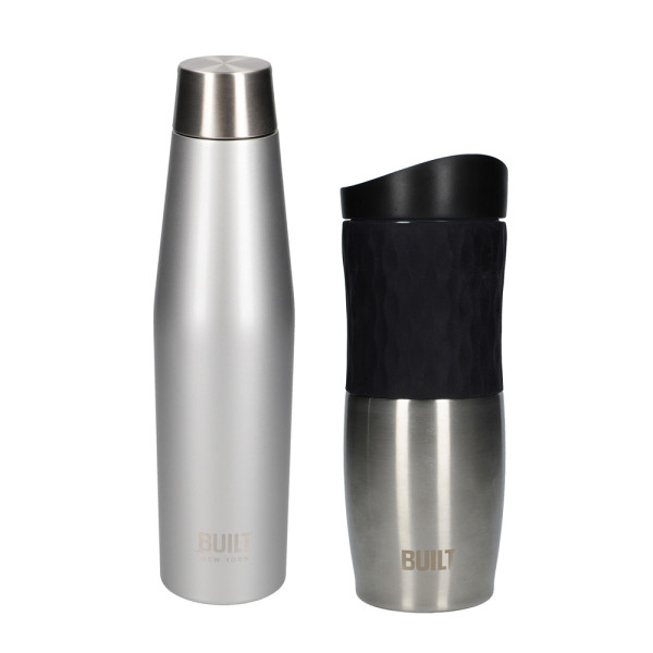 Built Active metal bottle, with double walls, gray, 540 ml