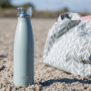 Built metal bottle, with double walls, gray, 500 ml