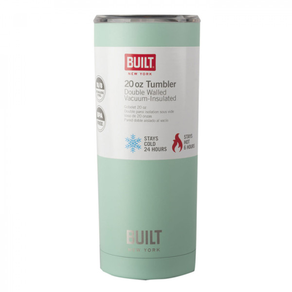 Travel mug made of metal Built Mint, with double walls, light green, 500 ml