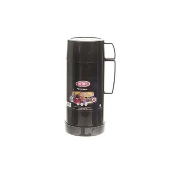 Термос пищевой THERMOS MONDIAL со стеклянной колбой, черный, 0,9л