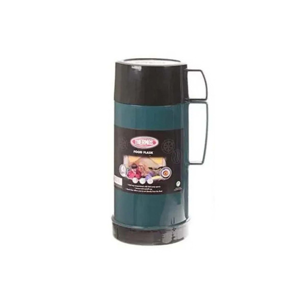 Термос пищевой THERMOS MONDIAL со стеклянной колбой, зеленый, 0,9л