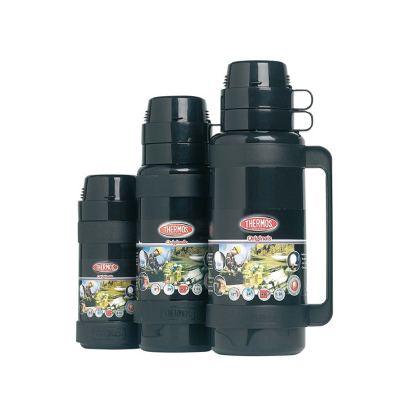 Термос THERMOS MONDIAL со стеклянной колбой, черный, 1,8л